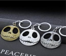 10pcsLot Movie Jewellery Skull Head Skellington Men Key Chain The Nightmare Before Christmas Pumpkin King Santa Jack Key Ring Jewel9236451