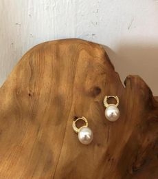 Royal Vintage Pearl Beads Drop Earrings For Women Fashion Small Gold Ear Rings Jewellery European Elegant Lady Earings Dangle Chan3268373