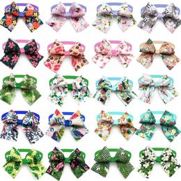 Dog Apparel 50pcs Pet Grooming Supplies Wholesale Cat Puppy Bow Tie Plant Style Ties Collar Accessories For Small