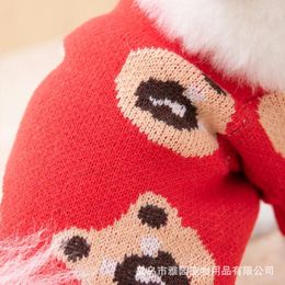 Dog Apparel Bear Sweater Clothes Thicker Coat Knitting Warm Fashion Pet Clothing Costume Poodle Autumn Chihuahua Yorkies Outfits