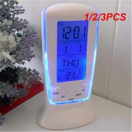 Table Clocks 1/2/3PCS Calendar Temperature Digital Alarm Clock With Blue Back Light Multifunction Electronic Led