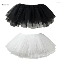 Women's Sleepwear B36D Womens 1950s Tutus Tulle Petticoat 6 Layer Bubble Skirt Dresses Underskirt