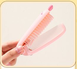 Cute girls hairdressing massage combs cartoon wide teeth mini portable folding brush small comb hair mini and small folding plastic comb styling tools