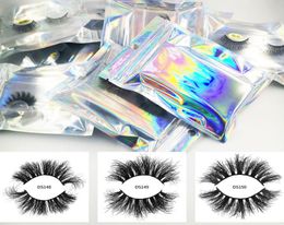 3d Mink Lashes 25mm Set Fluffy Whole Handmade Lash with Pink Applicator Packaging Box Bulk 28mm5469938