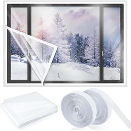 Window Stickers Winter Warming Film Cuttable Transparent Insulation Kit Windproof Thermal Cover For Home Bedroom