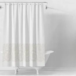Shower Curtains Elegant Flower Curtain Liner 72X72 PEVA With Rustproof Metal Grommet Odour Free And Compatible Standard Showers