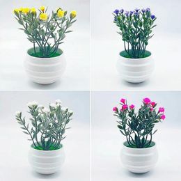 Decorative Flowers Fake Flower Pot Simulated Potted Succulent Gypsophila Artificial Plastic Bonsai Home Garden Yard Balcony Wedding Decor