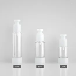 Storage Bottles 30pcs 15ml 30ml 50ml Empty Travel Mini Shampoo Shower Gel Liquid Soap Airless Clear Bottle Cosmetic Packaging