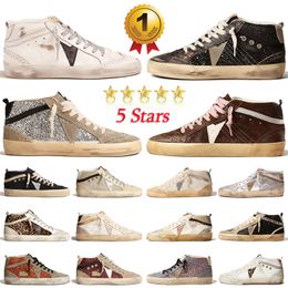 top quality Mid Star Shoes Men Women Platform Loafers Italy Luxury Brand Sneakers Slide Stars Dirty Old Suede Leather Superstar designers outdoor sport Chaussure