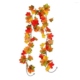 Decorative Flowers Simulated Rattan Artificial Hanging Vine Plastic Harvest Festival Fall Leaves Autumn Flower Garland