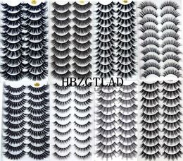 2020 NEW 10 pairs 100 Real Fake Mink Eyelashes 3D Natural False Eyelashes Mink Lashes Soft Eyelash Extension Makeup Kit Cilios 3D1169267