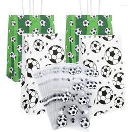 Gift Wrap Football Candy Bags Kids Soccer Birthday Favors Cookie Gifts Packing Paper For Sport Theme Party Decor Baby Shower