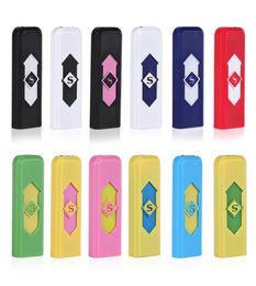 Whole Colourful USB Rechargeable Electronic Lighter for Smoking Cigarette flame less Cigar Lighter Smoking Tools Accessories4522708