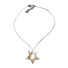 Pendant Necklaces Star Charm Necklace Colorf Neck Jewellery Acrylic Material Gift For Girls And Youthf Women Drop Delivery Pendants Dhseh