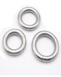 Magnetic Metal Cock Rings For Men On The Dick Stainless Steel Penis Ring Adult Sex Toys Cockring Scrotum Ball Stretcher Weights Y17215294