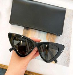 Shiny Black Dark Grey Cat Eye Sunglasses Women Classic Sun Shades UV400 Outdoor Eyewear with Box7158809