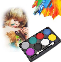 Face Paint Makeup Nontoxic Water Paint Oil Halloween Christmas Party Fancy Dress Devil Fans Body Face Painting Primer 8 Colors9876081