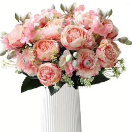 Decorative Flowers Artificial Flower Silk Rose S For Home Vase Garden Arch Wedding Bridal Bouquet Christmas Garland Diy Gift Box Decoration