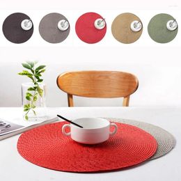 Table Mats Waterproof Accessories Party Non-Slip Kitchen Decoration Round Weave Heat Resistant Bowl Pad Napkin Pads Placemat