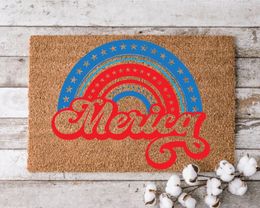 Carpets Throw Blanket Decorative Thermal Rug Fourth Of July Independence Day Doormat Funny Cute Door Mat Welcome Friends