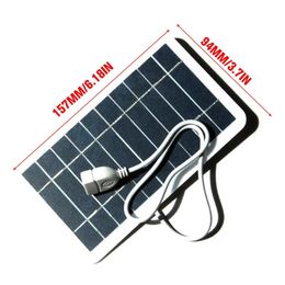 USB Solar Charger Panel 2W 5V 400MA Output Outdoor Mobile Power Bank Portable 240430