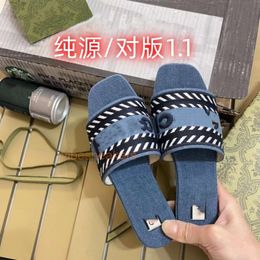 designer slides dad sandals diamond embroidered sparkling GUOOI bottom sandals for womens summer rhinestone temperament wearing flip flops