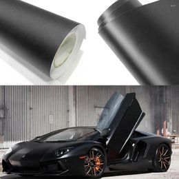 Window Stickers Matte Black Film Car Wrap Foil Sticker 30x152cm Vehicle Wraps 3D Self-adhesive Backing For Styling Tools