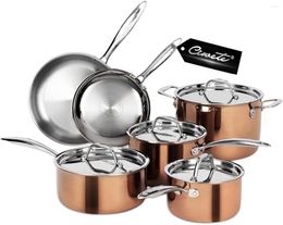 Cookware Sets Whole Tri-ply 18/10 Stainless Steel Pot And Pan Set (10 Piece)