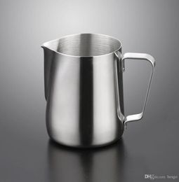 Stainless Steel Milk Frothing Jug 5 7 12 20oz Milk Cream Cup Coffee Creamer Latte Art Frothing Pitcher Cappuccino Pull Flower Cup 4919641