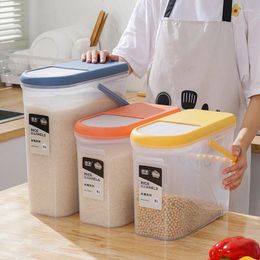 Storage Bottles Household Plastic Sealed Rice Bucket Kitchen 20kg Transparent Tank Flour Grain And Miscellaneous Box