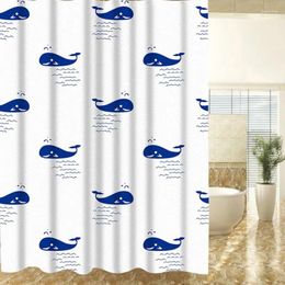 Shower Curtains 2pcs/Lot Bathroom Curtain Window Screen Waterproof Hooks Butterfly Sunflower Plaid Seafood Whale Product Supplies