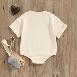 Rompers Infant Baby Boys Girls Farm Animal Outfit Short Sleeve Chicken Horse Cow Oversized T-shirt Romper Bodysuit