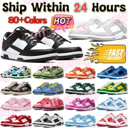 2024 Designer Running Shoes Homens Mulheres tênis planos Sênis brancos de armazém preto panda preta nos EUA Green nos EUA DHGATE Mens Sports Sports Treinadores Gai Tamanho 36-45