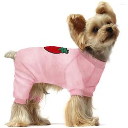 Dog Apparel Soft Thermal Velvet Pyjamas Onesies Winter Jumpsuits Overalls For Small Dogs Yorkie Poodle Chihuahua Puppy Clothes