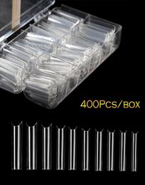 400pcsBox XL C Curve Straight Length Tips Extra Long Curved Half Cover False Nail Tips Salon Nail Supply7815793