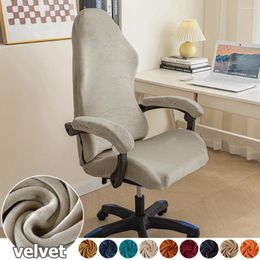 Chair Covers Soft Velvet Game Cover For Office Internet Cafe Home Decor Computer Armrest Gaming Seat With Slipcovers 1Set/4Pcs