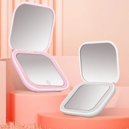 NEW Portable LED Vanity Mirror Handheld and Foldable, 2X Magnification- for handheld vanity mirror