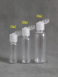 50PCS 5102030 ML Plastic PET Transparent Empty Bottle Travel Lotion Liquid Bottles Dispenser Sample White Clear Flip Cap T2006526867