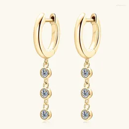 Dangle Earrings Na High Quality Tassel Moissanite Drop 925 Sterling Silver Women Wedding Brides Earings Dainty Jewellery
