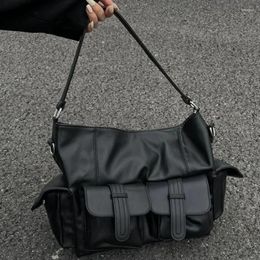 Hobo Punk Women Tote Bags 2024 Design Individuality Large Capacity Vintage PU Crossbody Shoulder Hobos