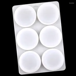 Baking Moulds Six-hole Circle Silicone Cake Mould DIY Creative Scented Candle Handmade Soap LD233