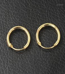 2018 Men Women Smooth Round Circle Earring Small Loop Hoop Earrings Gold Color Silver Huggie Jewelry Simple Ear Accessories17926121