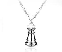 Pendant Necklaces Anime Games No Game Life Chess Necklace Silver Plated For Fans High Quality Fashion Jewelry8403616
