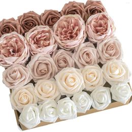 Decorative Flowers D-Seven Artificial Box Set Garden Dusty Rose For DIY Wedding Decor Bouquet Table Centrepieces Aisle Arch Flower