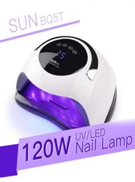 SUN BQ5T UV LED Lamp For Nails Dryer 120W Ice Lamp For Manicure Gel Nail Drying Gel Varnish8686110