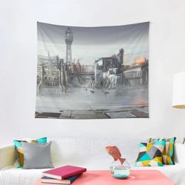 Tapestries Dunwall Docks Tapestry Bathroom Decor House Decoration Decorations For Your Bedroom Room Cute