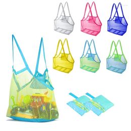 Storage Bags C5 Protable Mesh Bag Kids Toys Swimming Beach For Towels Women Cosmetic Makeup Children Sand Digging Tool