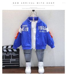 Jackets Children's Clothes Boys Spring And Autumn Baseball Coat 3-10 Years Old Children Sports Loose Top