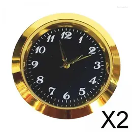 Clocks Accessories 2X Classic Clock Insert Easy To Read Face DIY Mini For Desk Office