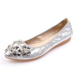 New Fashion Ladies Flat Shoes Butterfly Knot Pearl Designer Pointed Toe Female Flats Soft Sole PU leather Women Casual Shoes Comfortable Woman Driving Shoes